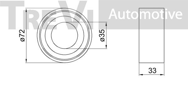 TREVI AUTOMOTIVE Комплект подшипника ступицы колеса WB2087